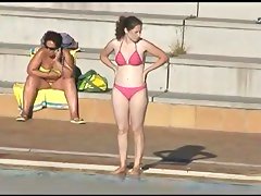 Candid swimmingpool compilation